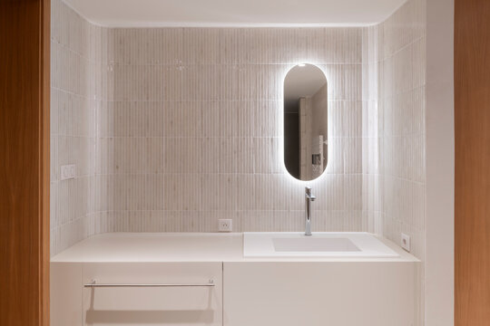 mirror in bathroom