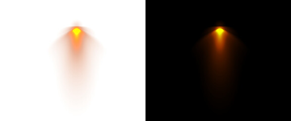 Rocket fire exhaust flame trail, glowing orange jet engine propulsion on black and white background, spacecraft launch fire effect © RafatJahan