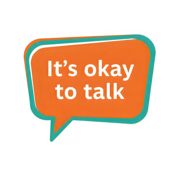 Speech bubble icon with supportive mental health message