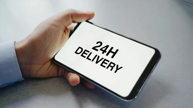 24-hour delivery. Online business. 24h.