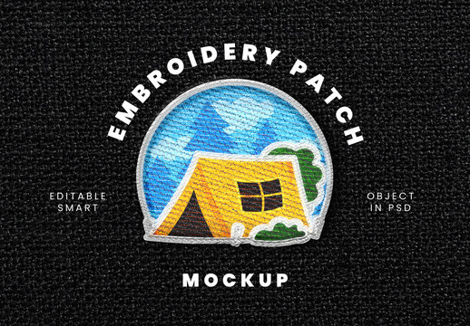 Embroidery Patch Mockup