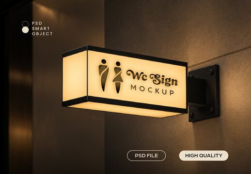 Wc Sign Mockup