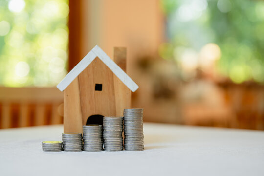 Concepts of saving money. Coins. Allocating savings and investments. Financial planning concepts.