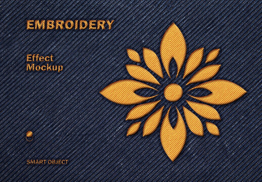 Embroidery Effect Mockup