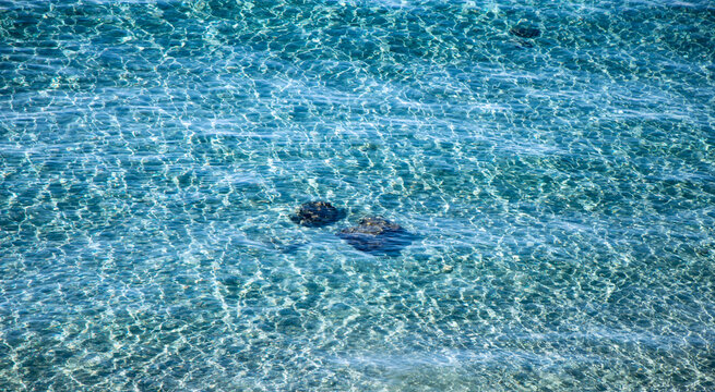 Aguas turquesas de Menorca, playa de  Binigaus Es Migjorn Gran Menorca.