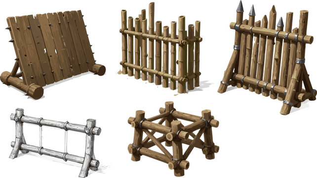 Wooden fence, rustic barrier, wooden gate, fence panel
