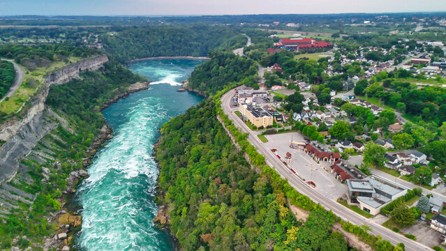 Aerial view of Niagara Falls Gorge, Ontario