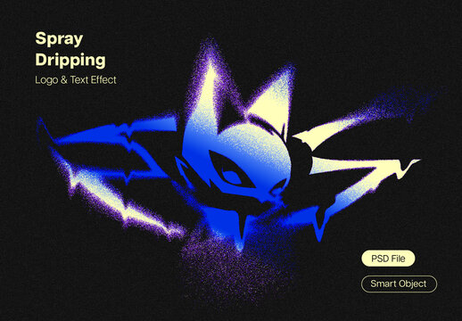 Spray Dripping Logo & Text Effect