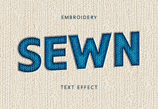 Embroidery Text Effect