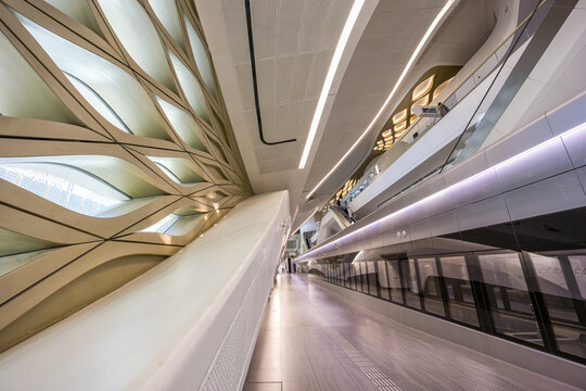 Riyadh Metro KAFD King Abdullah Financial District Station by Zaha Hadid Architects in Saudi Arabia