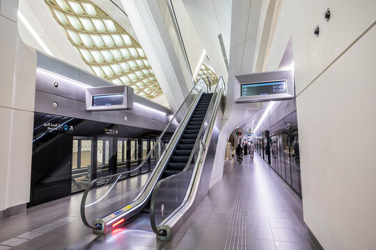 Riyadh Metro KAFD King Abdullah Financial District Station by Zaha Hadid Architects in Saudi Arabia