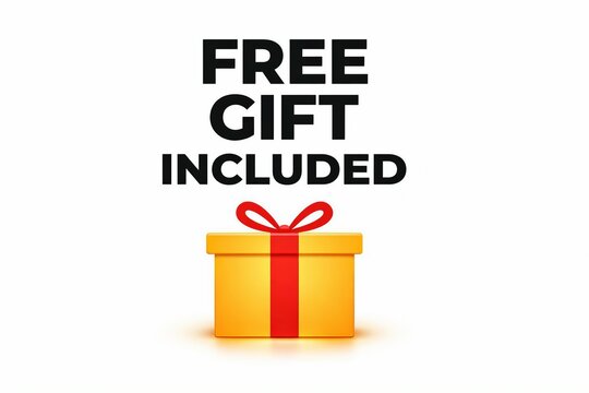 Free gift included promotional gift box with red ribbon