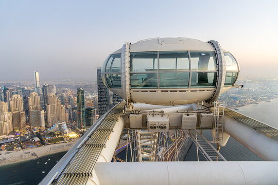 Ain Dubai the world's tallest Ferris wheel with JBR Beach and Dubai Marina