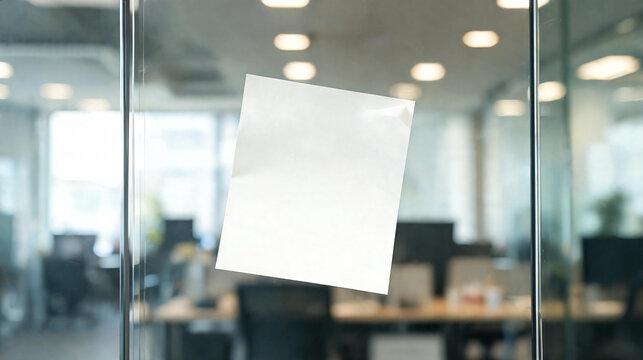 Minimalist blank white square sticky note isolated on a clean, neutral background, offering a truly versatile mockup for business reminders, creative brainstorming, and organized office tasks.