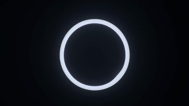 A luminous ring against a dark cosmic backdrop during an annular solar eclipse