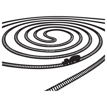 Black spiral spring with coiled wire