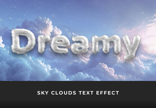 Sky Clouds Text Effect
