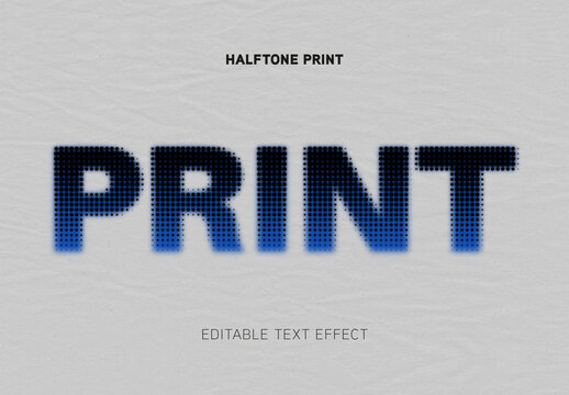 Halftone Print Text Effect
