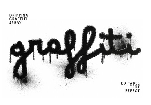 Dripping Graffiti Spray Text Effect