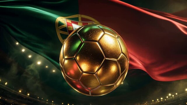 WORLD CUP 2026 Portugal's Golden Era with OS NAVEGADORES - A Realistic Golden Soccer Ball on the Field