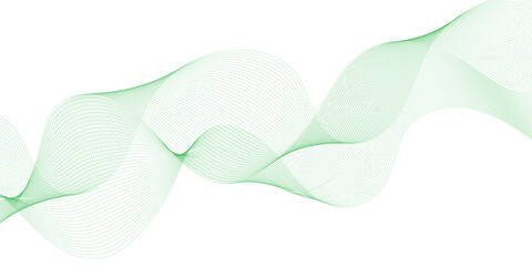 Fototapeta premium Green smooth wave line for corporate reports and neutral data visualization layouts. Design element. Vector eps10