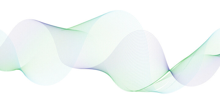 Abstract data flow and waveform visualization, representing analytics, signal processing, and digital communication