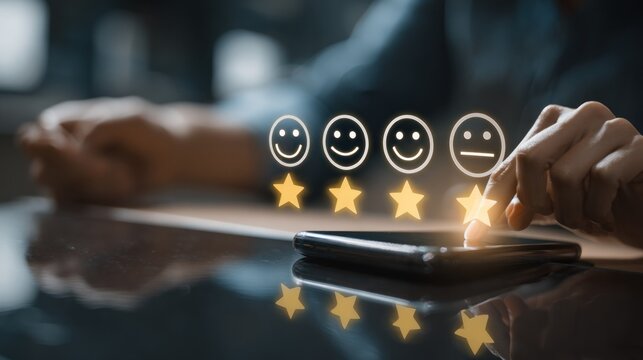 Customer feedback rating concept