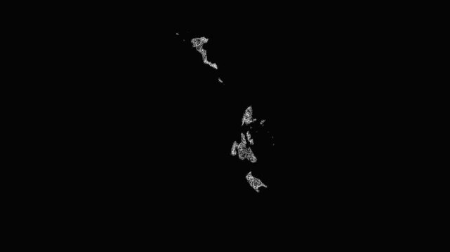 Sketch Ionian Islands outline map animation - smooth progressive reveal