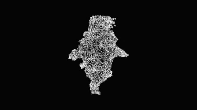 Sketch Kalimantan Timur outline map animation - smooth progressive reveal