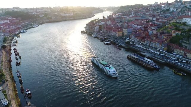Aerial View City of Porto, Portugal
