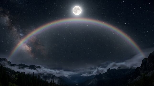 Moonbow Lunar Rainbow Frame Rare Phenomenon