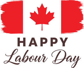 Obraz premium Handwritten Labor Day script calligraphy on white background with decorative underline
