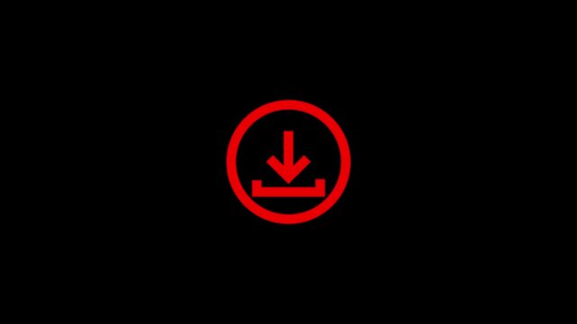 download icon animation sequence red circle arrow downloading progress graphic