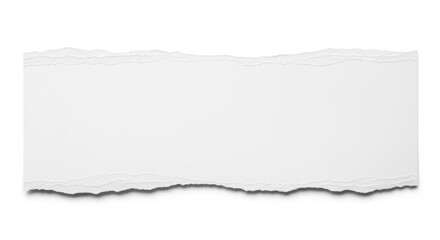 Fototapeta premium Torn paper strip isolated on white background