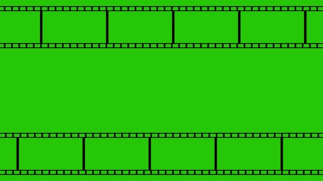 film strip advancing through frames video horizontal movie celluloid progression