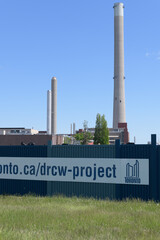 Fototapeta premium banner near Don River and Central Waterfront Project, Ashbridges Bay Wastewater Treatment Plant, Lake Shore Blvd E, Toronto