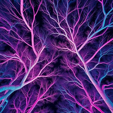 Abstract pastel tree branches form ethereal pathways from above,  structure,  organic