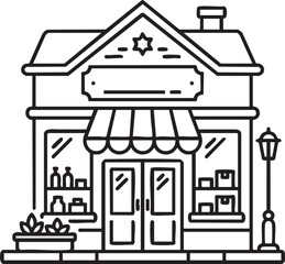 Fototapeta premium Store vector illustration, white background