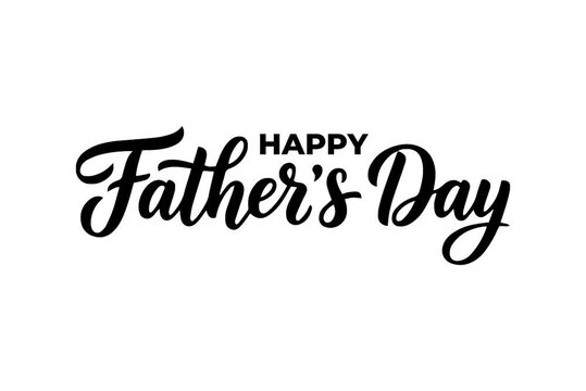 Happy Father's Day Hand Written Lettering Text Animation, Father Day Greeting Line Art Background