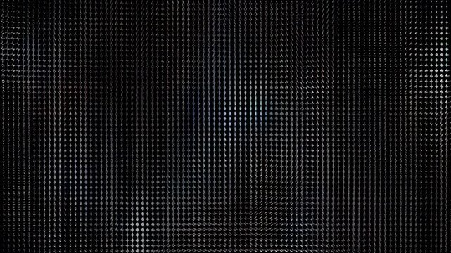 Dynamic abstract light patterns on moving metallic surface in mesmerizing loop