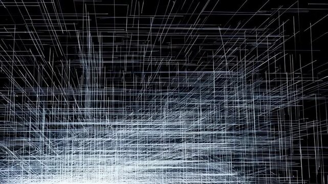 Dynamic geometric patterns: abstract lines evolving in a mesmerizing dance