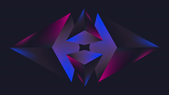 abstract geometric animated background banner with 3d pyramids creative video footage