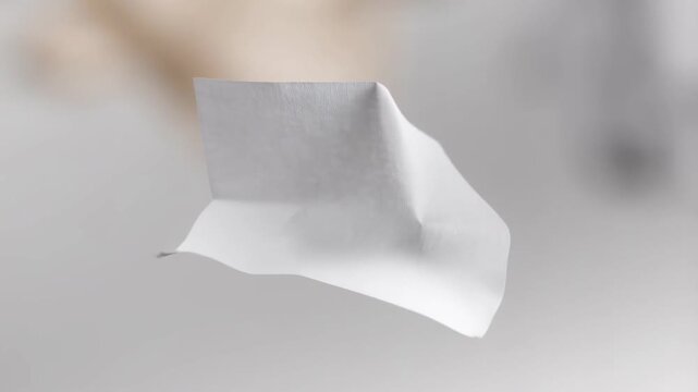 Smooth transformation of floating paper sheet morphing in midair