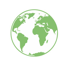 Obraz premium Green Earth Icon