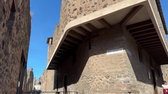 Exterior of the Brothel in Pompeii Ancient Roman Building