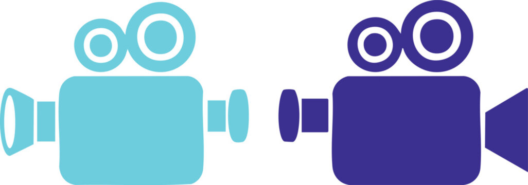 Two contrasting 3 d cylinders with arrows, teal and purple direction