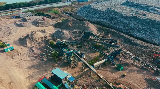 Waste Segregation And Recycling Facility Operating Adjacent To Municipal Landfill Site
