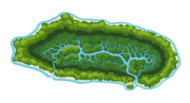 Green algae cell microscopic view.