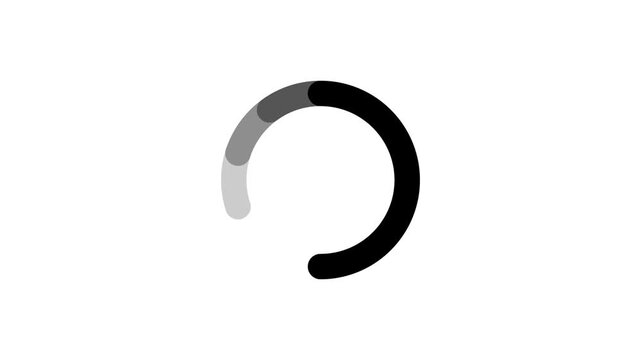 Animated loading spinner icon with alpha transparency, waiting for download completion.