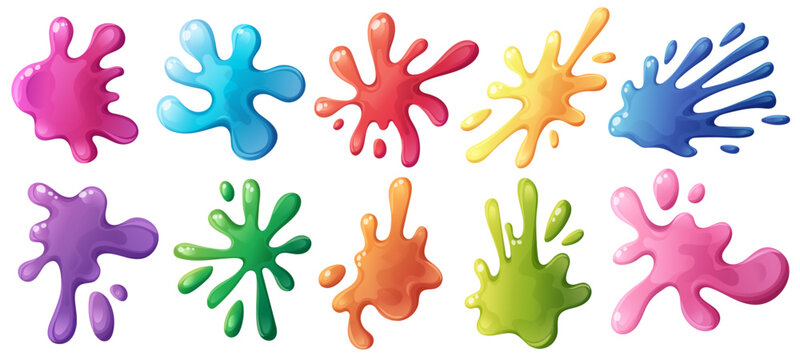 Slime splash vector with liquid Halloween blob texture and jelly glue frame. Sticky colorful snot gum and toxic cartoon drip effect. Gooey viscous slime shape for comic monster candy designs.